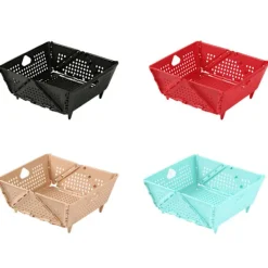 Korg och durkslag - Hopfällbar plastkorg för frukt och grönt