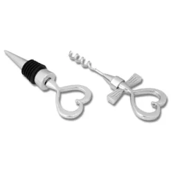 Korkskruvar-Korkskruv - Hjärta - Stål - 2 delar - Vit