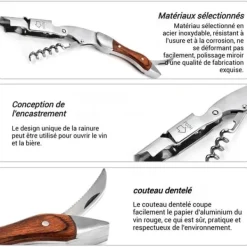 Korkskruv - TD® - Multifunktion - Rostfritt stål - Massivt trä - 11,5 cm
