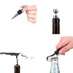 Korkskruvar-Korkskruvset (vinhällare, sjöhästkniv, vinring, vinpropp)