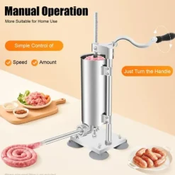 Matkvarnar-Korvmakare, Vertikal Design, Manuell Drift,Silver