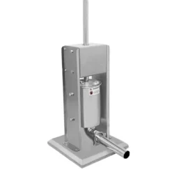 Jerkyspruta-Korvstoppare 5 L Rostfritt Stål med 5 x Korvhorn Manuell Korvstoppningsmaskin Kommersiell Professionell Storkök Restaurang Hemmabruk Slakteri