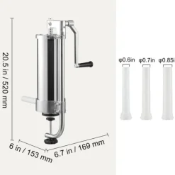 Korvstoppare, rostfritt stål, 3 stoppningsrör,3L