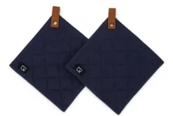 Kosta Linneväfveri Grytlappar 2-pack, Marinblå