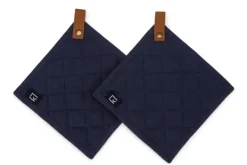 Kosta Linneväfveri Grytlappar 2-pack, Marinblå