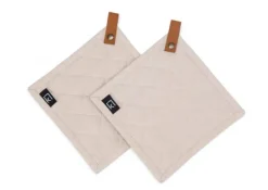 Kosta Linneväfveri Grytlappar 2-pack, Sand