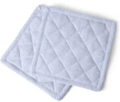 Grytlappar & Grillvantar-Kosta Linnewäfveri Eliza Grytlapp Återvunnen 2-pack, Ljusgrå