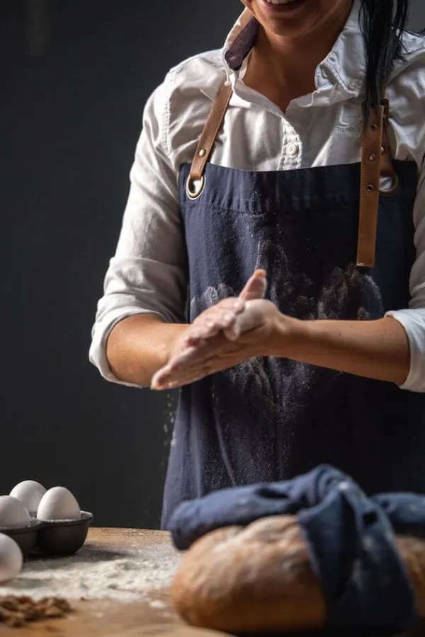 Förkläden-Kosta Linnewäfveri Förkläde, Marinblå