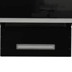 Köksfläktar-Kraftfull köksfläkt 90 cm i stål och härdat glas | Färg: Svart | Storlek: 90x50x15 cm