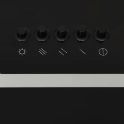 Köksfläktar-Kraftfull köksfläkt 90 cm i stål och härdat glas | Färg: Svart | Storlek: 90x50x15 cm