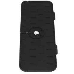 Kran Absorberande matta Tvättbar Återanvändbar Silikon Diskbänk Bänkskiva Vattenfångare för kök Badrum RV 61x14cm Svart