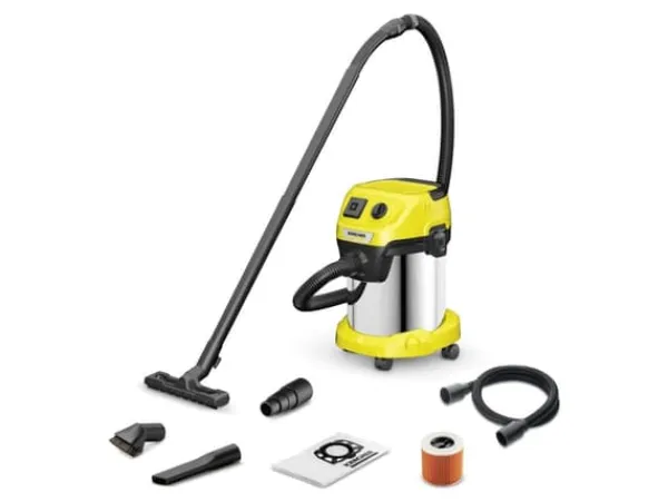 Kärcher WD 3 P S V-17/4/20 Workshop - Dammsugare - med behållare - med/utan påse - gul