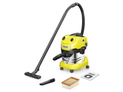 Kärcher WD 4-18 S Dual - Dammsugare - med behållare - med/utan påse - gul - inget batteri, ingen laddare