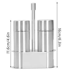 Kryddbehållare i 304 rostfritt stål med förvaringsställ Kökstillbehör L
