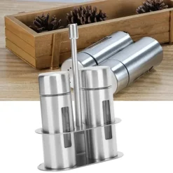 Kryddbehållare i 304 rostfritt stål med förvaringsställ Kökstillbehör L