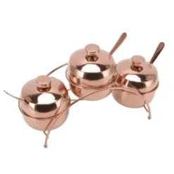 Kryddburkset i rostfritt stål, salt- och pepparburk, sockerburk med lock och sked, kryddflaskor för kök med förvaringsställ, roséguld