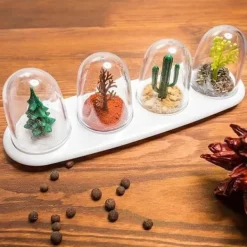 Krydddispenserlådor - 4 säsonger - Modernt design - 24,5 x 7,5 cm - Set med 4 stycken