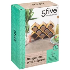 Vinflaskhållare-Kryddhylla - Bambu