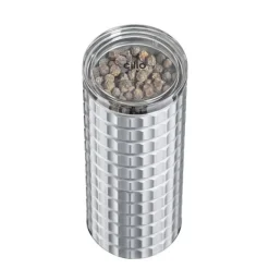 Kryddkvarnar-Kryddkvarn, aluminium/keramik, diameter 4,5 x 12,5 cm, metallisk / Cilio