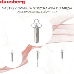 Köttbetsspruta 60ml stål KLAUSBERG KB-7842