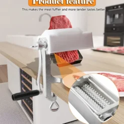 Köttmörningsverktyg, ABS och aluminiumlegering, 18 x 7,4 x 25 cm, 1,7 kg, Klämdesign, Lämplig för tuffa köttstycken