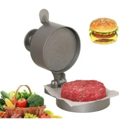 Pressar-Köttpress - Professionell - Non-stick - 185 x 126 x 100-140 mm - Diameter 113 mm - Lätt att rengöra