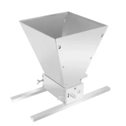 Kvarn, 4L kapacitet, justerbara valsar, manuell och borrdriven, silverfinish, hållbart material