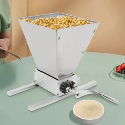 Matknäckare-Kvarn, 4L kapacitet, justerbart valsavstånd 0-0,1 tum, dubbla driftslägen, rostfritt stål och kolstål, 3,1 kg vikt