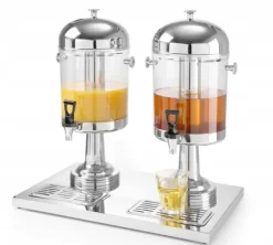 Dryckesautomater-Kylare för Juice-dispenser HENDI 2x 8L (16L) - Stål, Dubbel, med Bricka