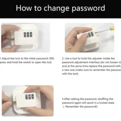 Kylskåp-Kylskåp Fönster Barn Säkerhet Lösenord Lås Lådor Skåp Dörr