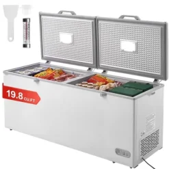 Frysar-Kystfrys 19,8 ku.ft / 561 L stor djupfrys med 4 avtagbara korgar, energieffektiv, tyst drift