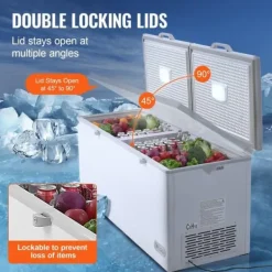 Frysar-Kystfrys 19,8 ku.ft / 561 L stor djupfrys med 4 avtagbara korgar, energieffektiv, tyst drift