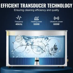 Ultraljudstvätt-30L 100A Ultrasonisk rengöringsmaskin med värme 600W i rostfritt stål för glasögon, smycken, tandproteser, mynt m.m. (30L)