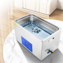 Ultraljudstvätt-30L 100A Ultrasonisk rengöringsmaskin med värme 600W i rostfritt stål för glasögon, smycken, tandproteser, mynt m.m. (30L)