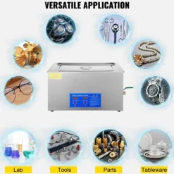 30L digital ultraljudsrengöringsmaskin, 40kHz djuprengöring, justerbar tid/temperatur, lämplig för hem och professionell användning