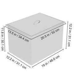 Ishink & Kylare-33L Drop-in islåda vinkylare i rostfritt stål med dräneringsventil och bekvämt lock, genomtänkta detaljer, bred användning