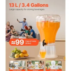 13L Dryckesdispenser, Festdispenser i Plast, med Kranfunktion