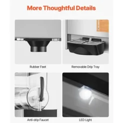 Slushmaskiner-12L Kommersiell Slushy Maskin, Margarita Smoothie Frusen Dryckstillverkare, Kraftfull, Snabbkylning