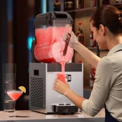 Slushmaskiner-12L Kommersiell Slushy Maskin, Margarita Smoothie Frusen Dryckstillverkare, Kraftfull, Snabbkylning