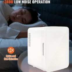 Kylskåp-10L portabelt litet kylskåp för fordon och hem, mini bilkylskåp, kallt och varmt dubbla lägen, tyst drift