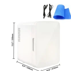 Kylskåp-10L portabelt litet kylskåp för fordon och hem, mini bilkylskåp, kallt och varmt dubbla lägen, tyst drift