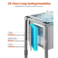 31L Rullande Kylbox, Utomhus Stående Islåda, Praktisk Med Hjulfunktion