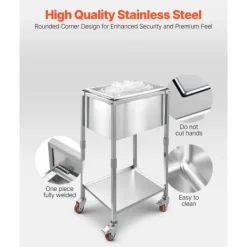 31L Rullande Kylbox, Utomhus Stående Islåda, Praktisk Med Hjulfunktion