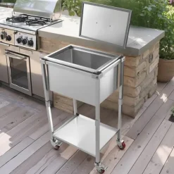 31L Rullande Kylbox, Utomhus Stående Islåda, Praktisk Med Hjulfunktion