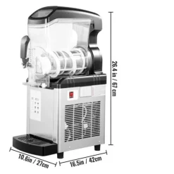 Slushmaskiner-6L 450W slush maskin för hemmabruk, 4 valbara lägen, effektiv kylning, 360° omrörning, lätt att använda, lätt att rengöra