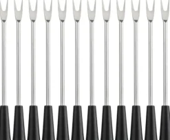 Fondueset-LAGUIOLE Pinchos-stickor Laguiole Svart SET 12 SdV