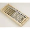 LAGUIOLE Set med 6 knivar - 1,2 mm - Blad av rostfritt stål - Handtag i rostfritt stål