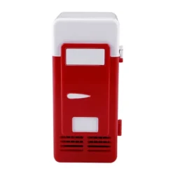 Kylskåp-LED Mini USB Kylskåp USB Kylskåp Dryckesburkar Kylskåp och Värmare Röd
