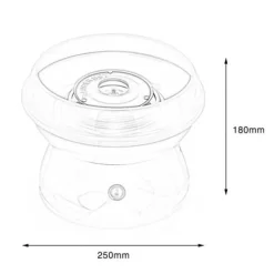 LESHP Sockervaddsmaskin - Mini elektrisk hushållsmaskin - Röd - 450W