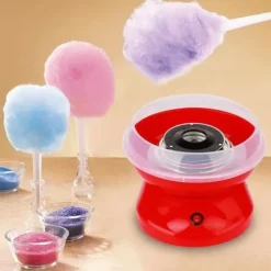 LESHP Sockervaddsmaskin - Mini elektrisk hushållsmaskin - Röd - 450W